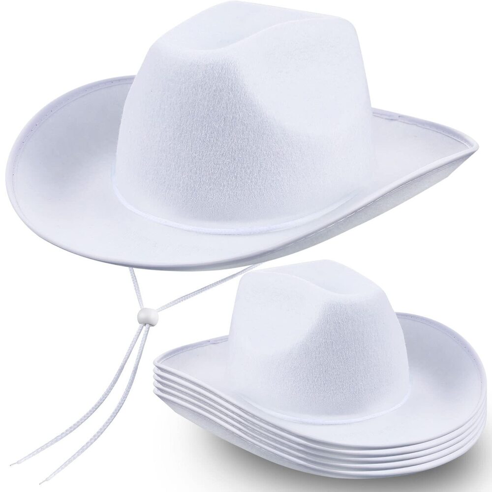 8790 6 Pack Bulk Cowboy Hats Western Cowboy Hat Plain Cowboy Hat